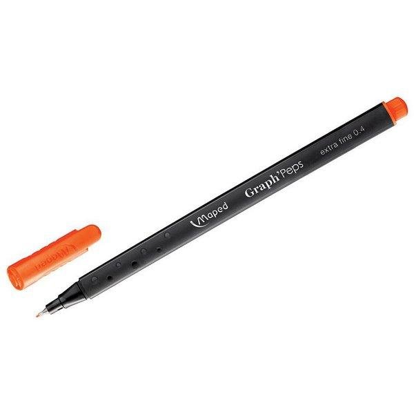 Caneta fineliner graph peps laranja Maped