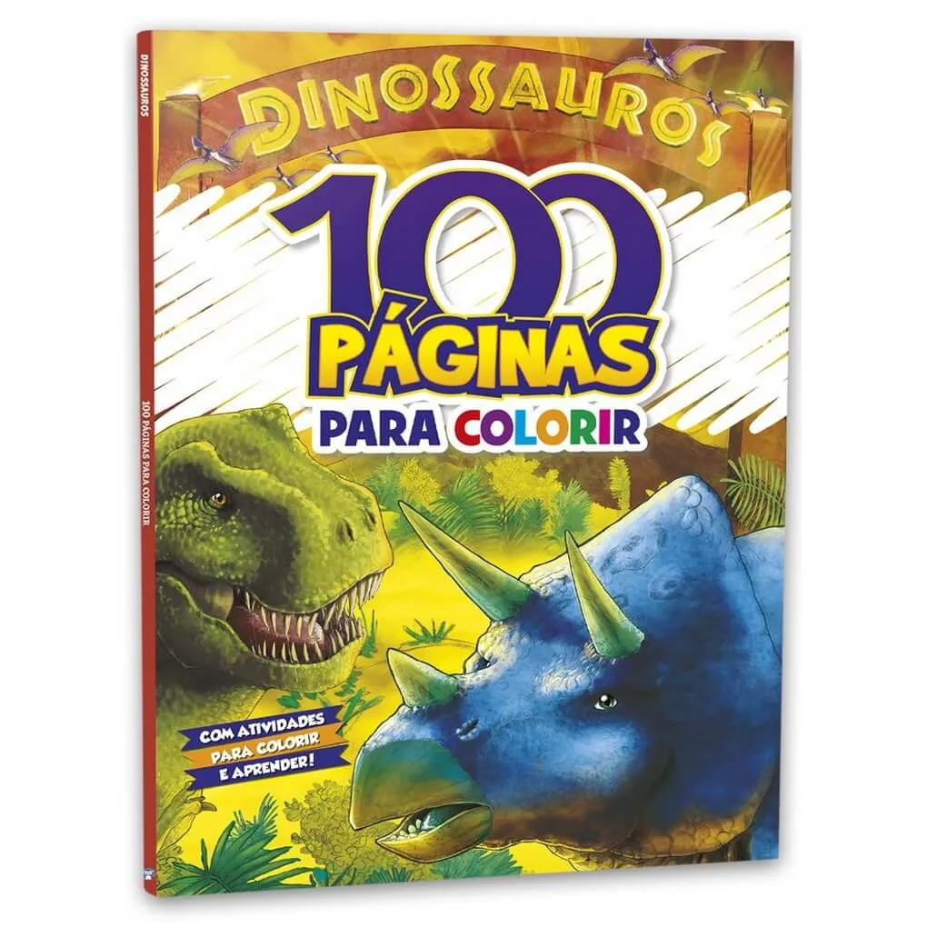 100 paginas p.colorir dinossaoros 104p.Rideel