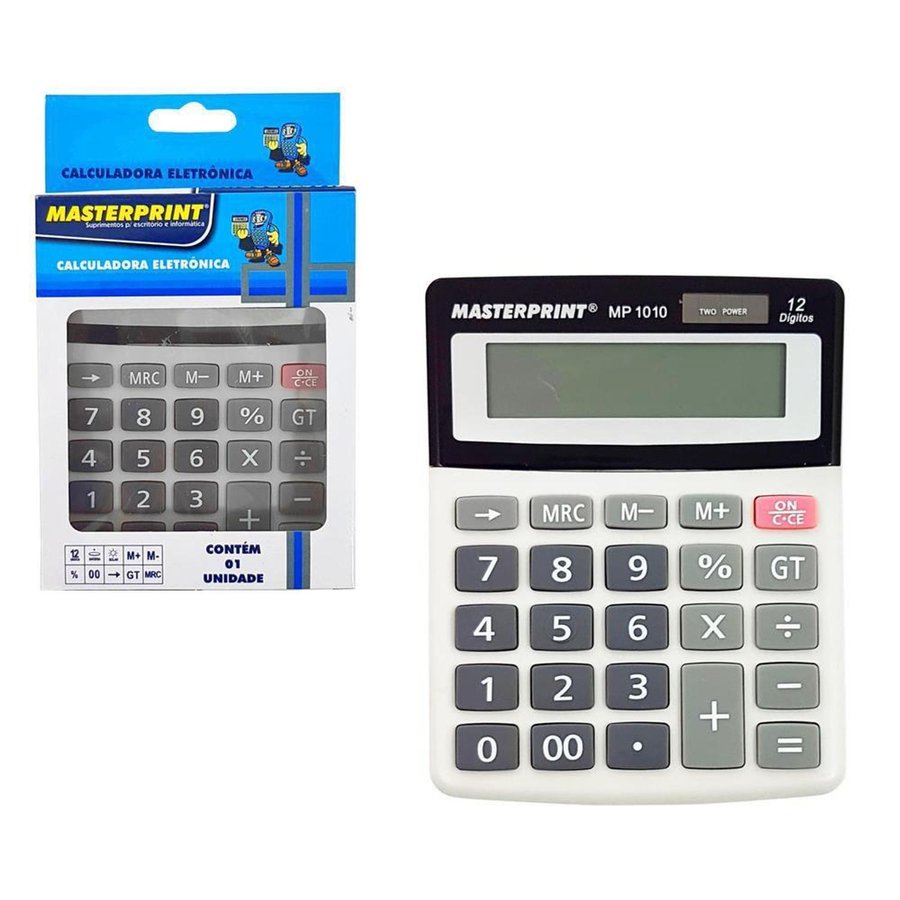 Calculadora eletr. mesa MP1010 12dig.Masterprint