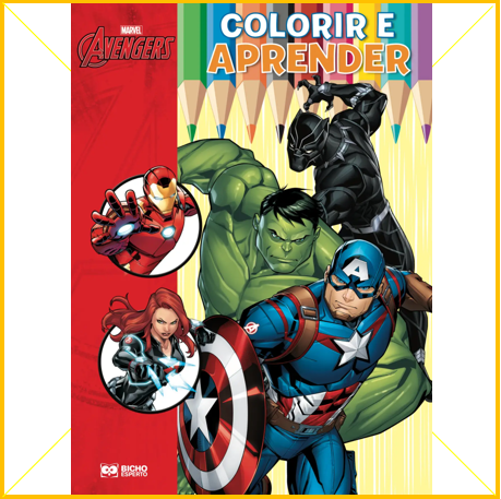 Colorir e aprender avengers 16pag Rideel