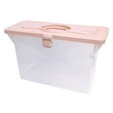 Maleta organizadora empilhavel rosa cla.Dello