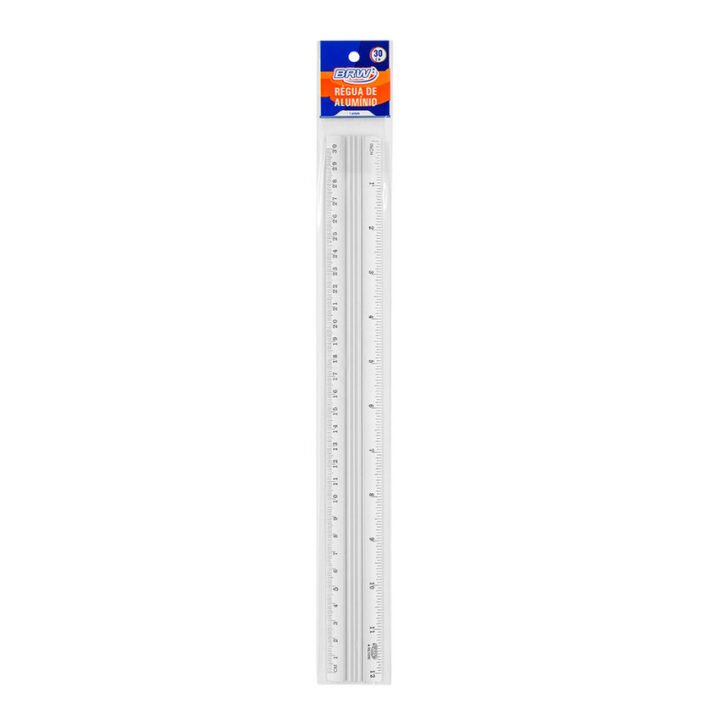 Regua aluminio blister 30cm. BRW