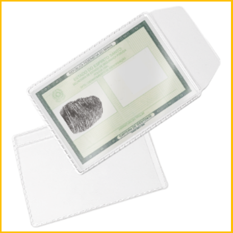 Porta documento RG 104x70 crist.Polibras
