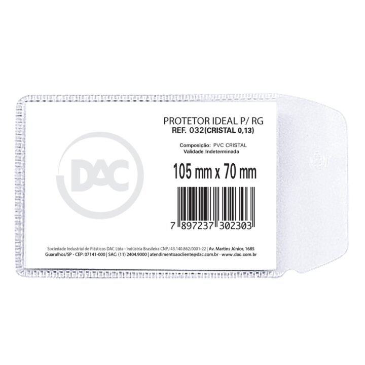 Porta documento RG 105x70mm cris.DAC