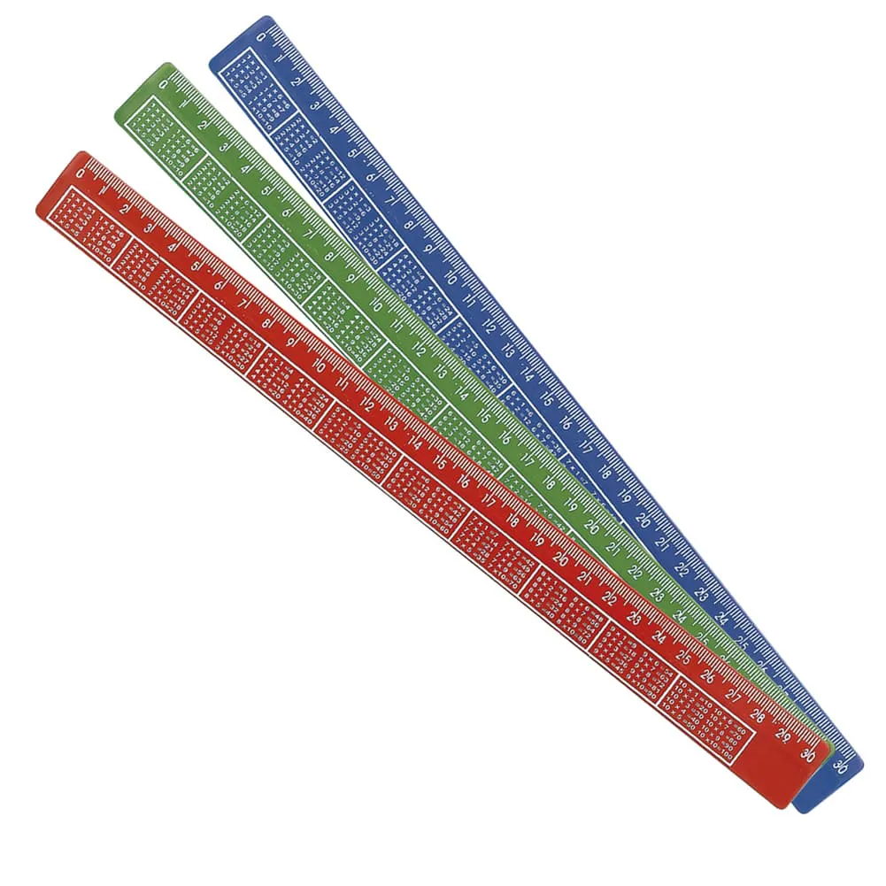 Regua 30cm plastica tabuada Waleu