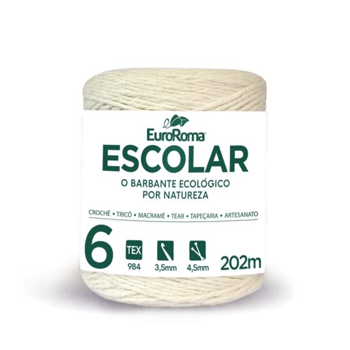 Barbante ecologico cru #6 202mt.EuroRoma