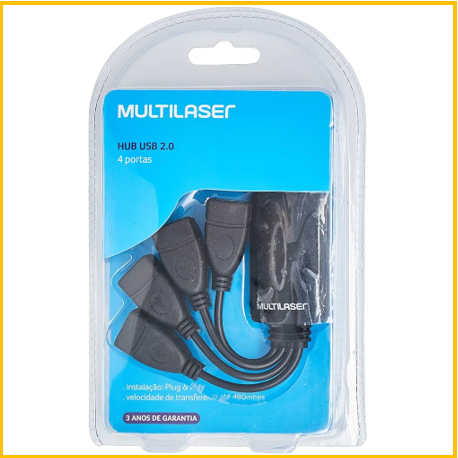 Hub usb 2.0 4portas AC042 Multilaser