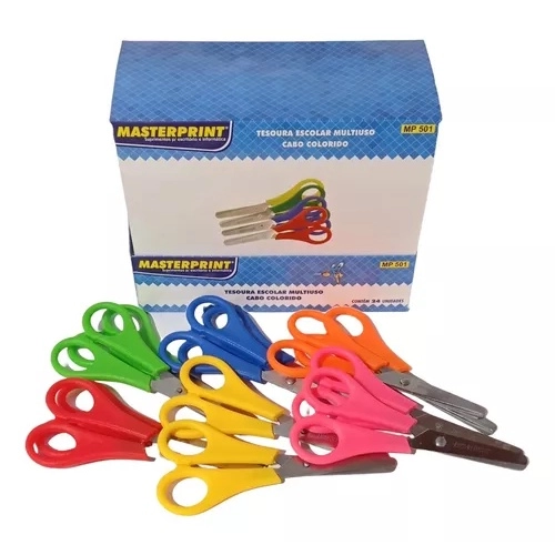 Tesoura 13cm escolar aço mp501 Masterprint