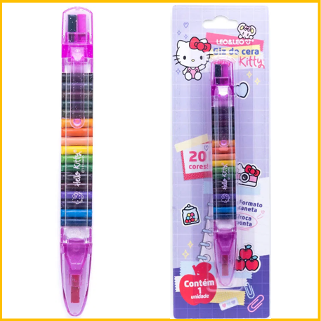 Giz de cera troca pontas hello kitty Leonora