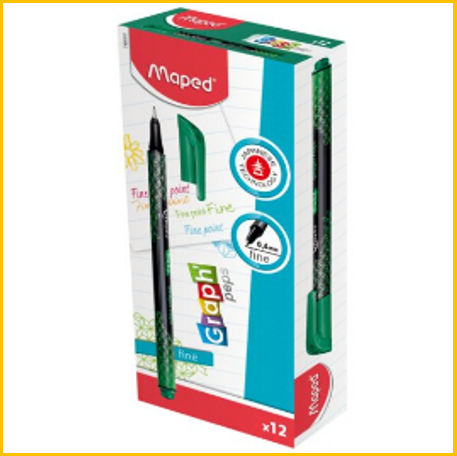 Caneta fine 0.4 graphpeps verde Maped