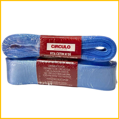 Fita cetim 22mmx10mt. azul acqua Círculo