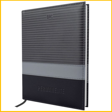 Agenda cost.exec.perm.A5 388p.pret.cinza Dac