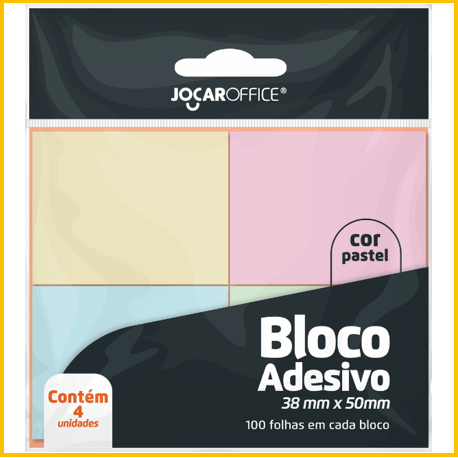 Notas ades.38x50 4x100f.pastel cores Leonora