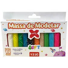 Massa modelar 12cores amido 135g.Make+