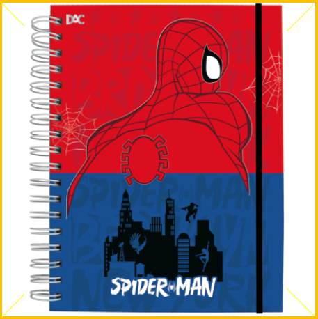 Caderno univ.10mat.80f.90g CD smart spider-man DAC