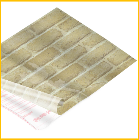 Papel adesivo tijolo cla 45cmX1mtx0,08mm DAC