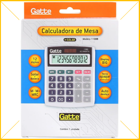 Calculadora eletr.mesa 11088 12dig.Gatte